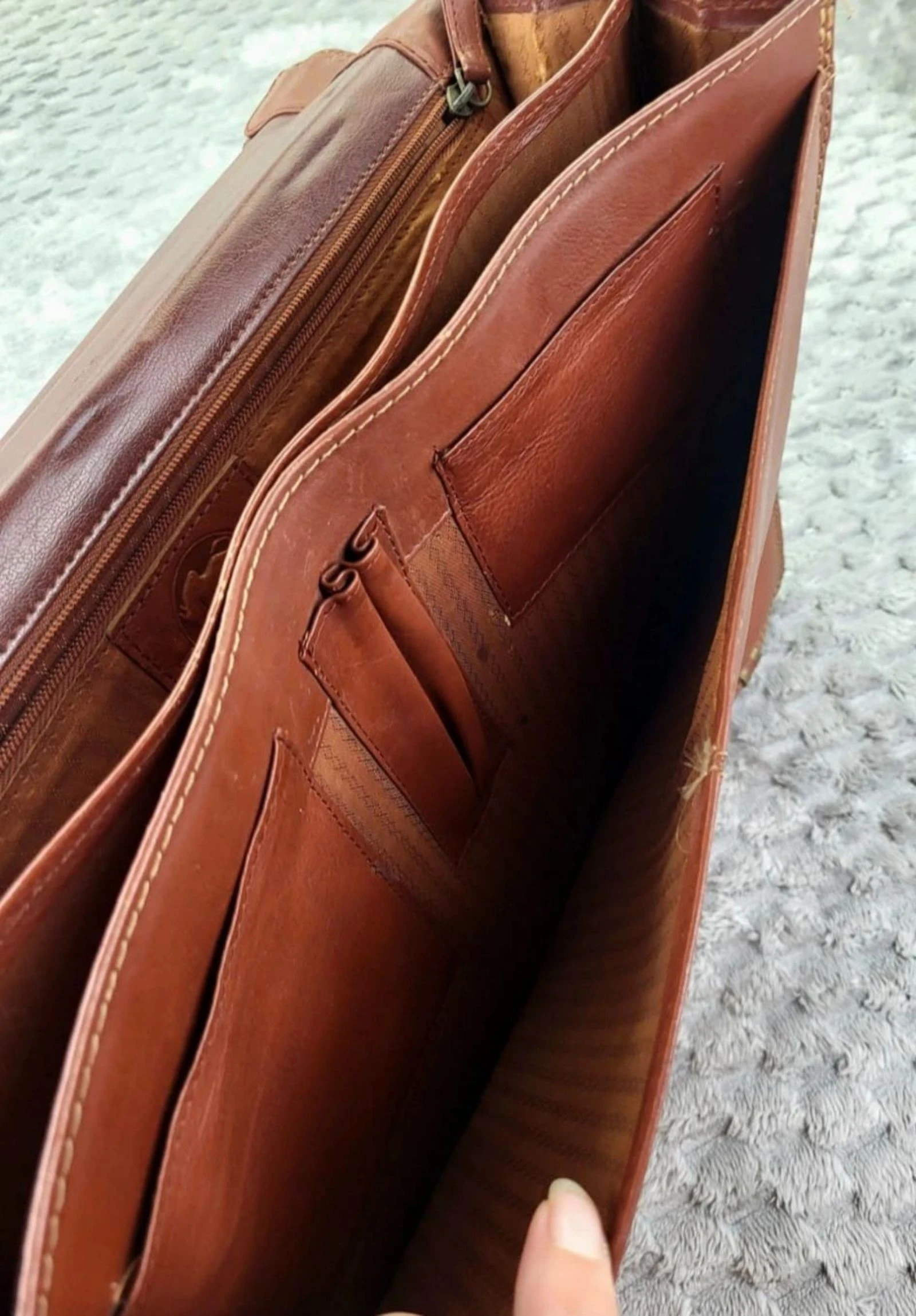 HIDE CRAFT Leren Aktentas Vintage Retro Y2K 90s stijl – photo 10